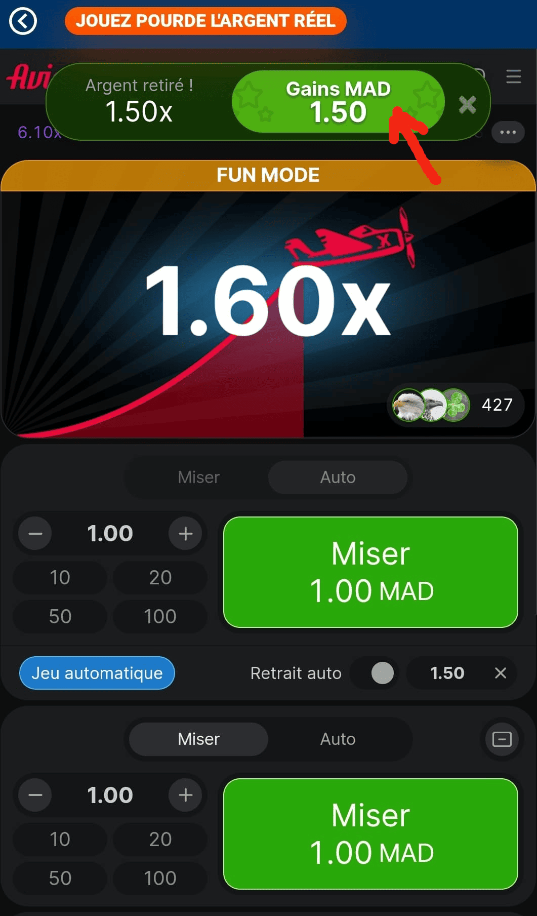 Aviator jeux crash